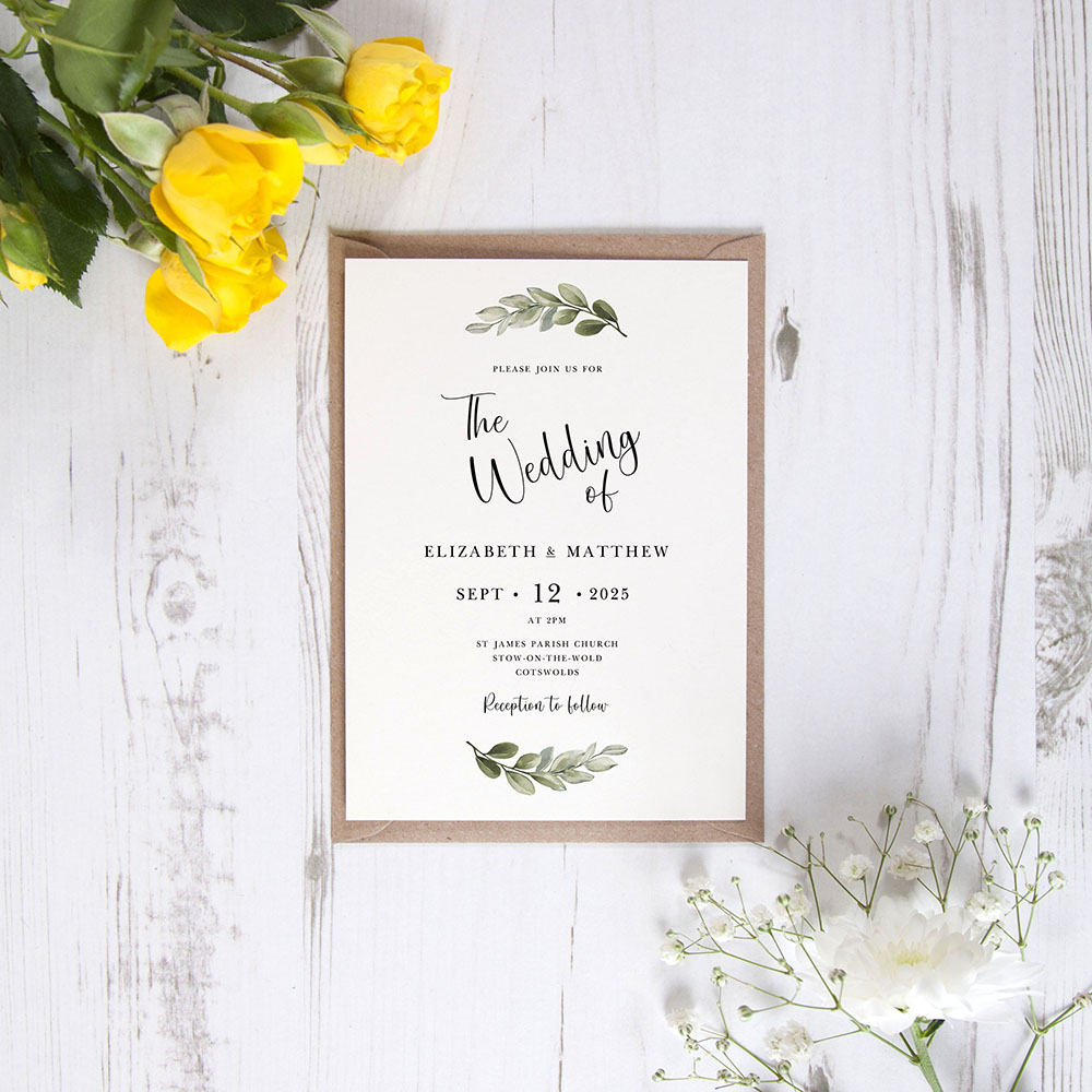 'Tuscany' Standard Wedding Invitation