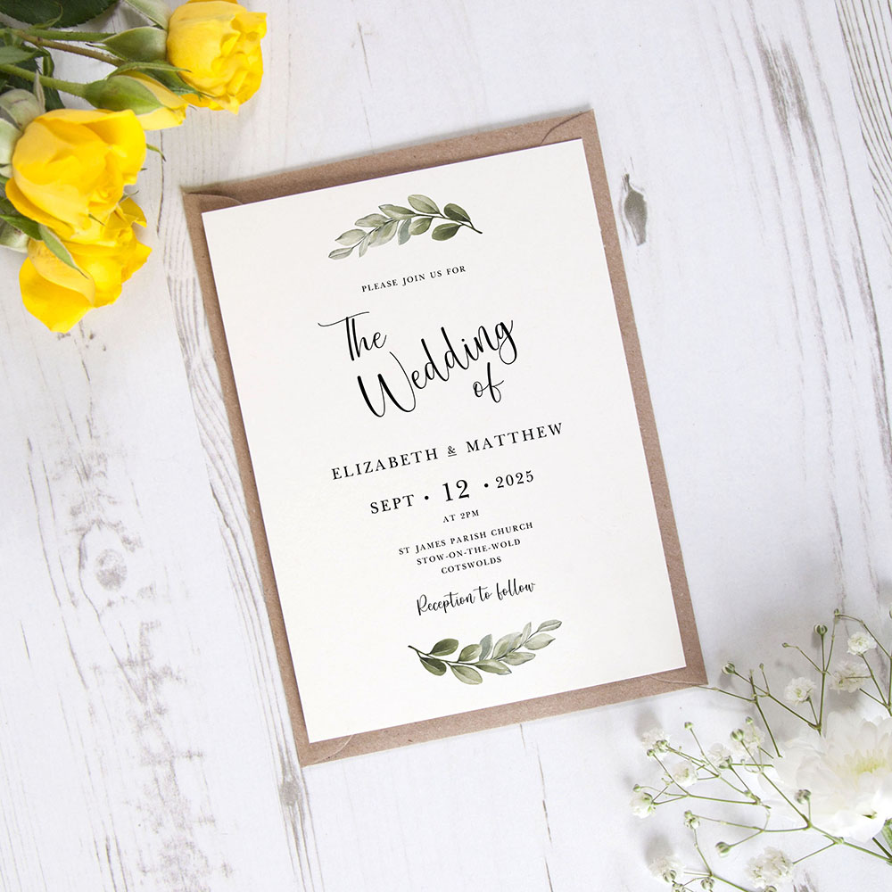 'Tuscany' Standard Wedding Invitation