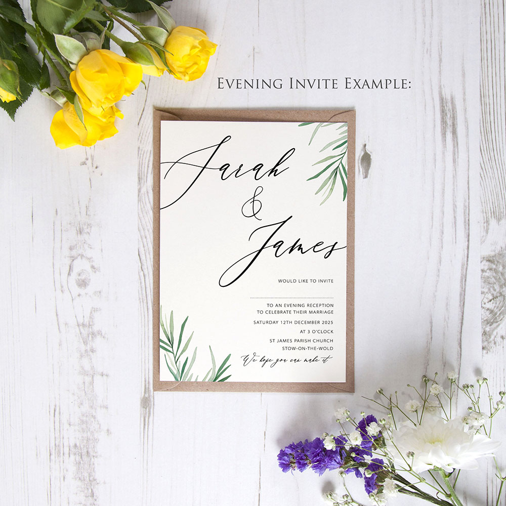 'Willow Eucalyptus' Gatefold Invite