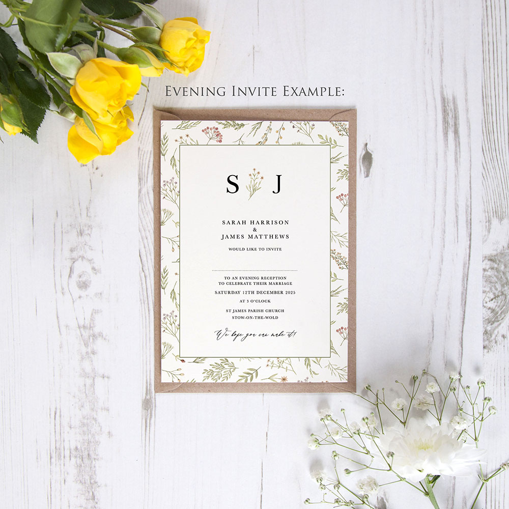 'Woodland Floral' Sleeve Invite