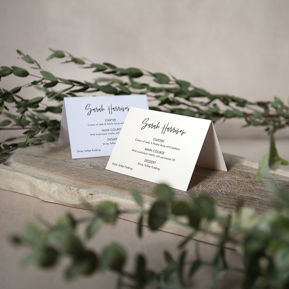 'Amelia' Menu Place Card