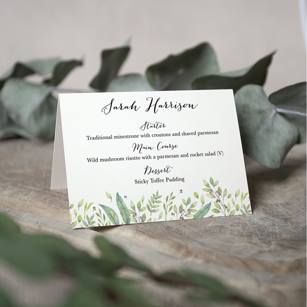 'Arabella' Menu Place Card