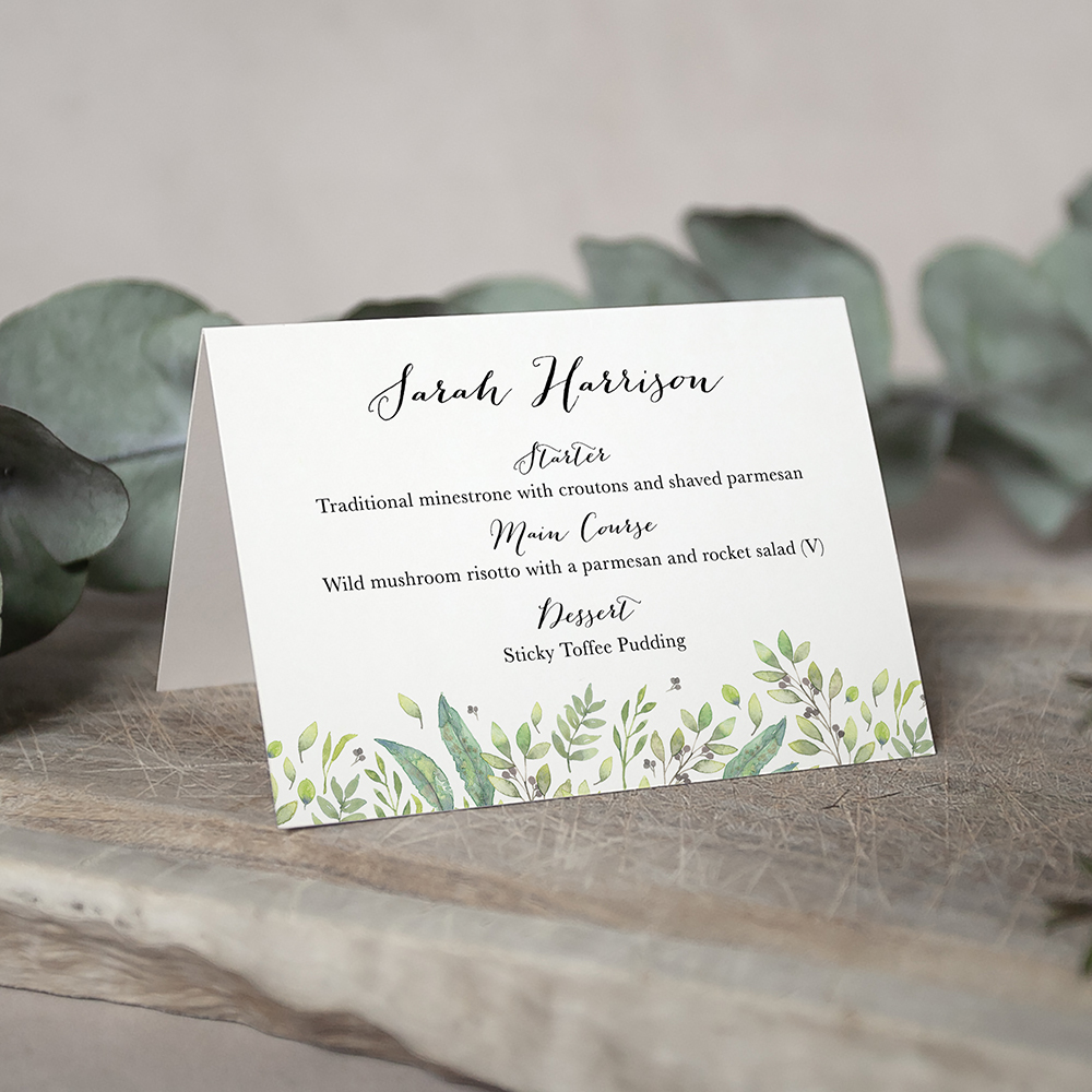 'Arabella' Menu Place Card