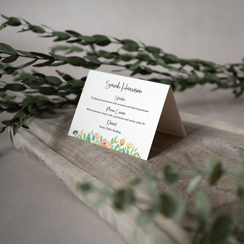 'Bella' Menu Place Card