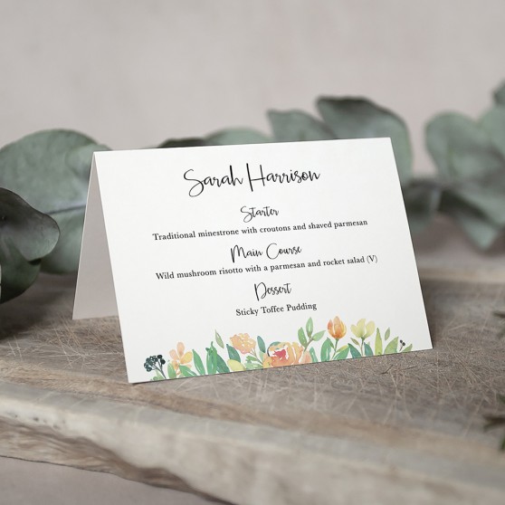 'Bella' Menu Place Card
