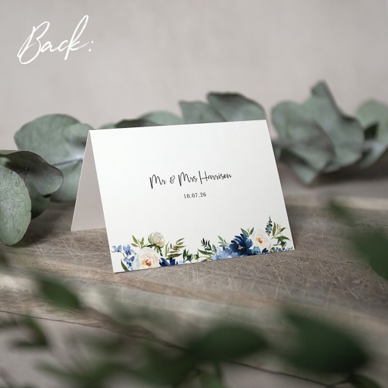 'Blue Velvet' Menu Place Card