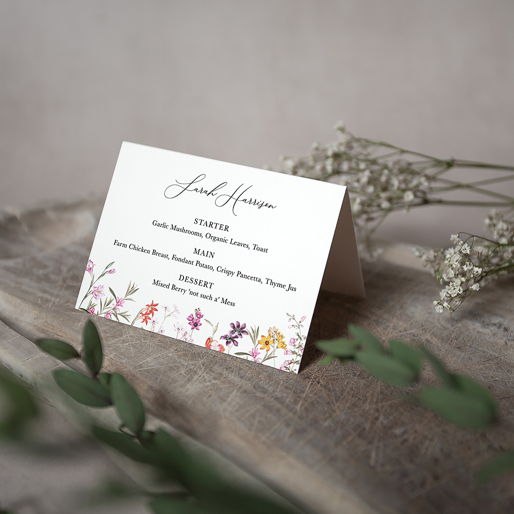 'Wild Botanical' Menu Place Card