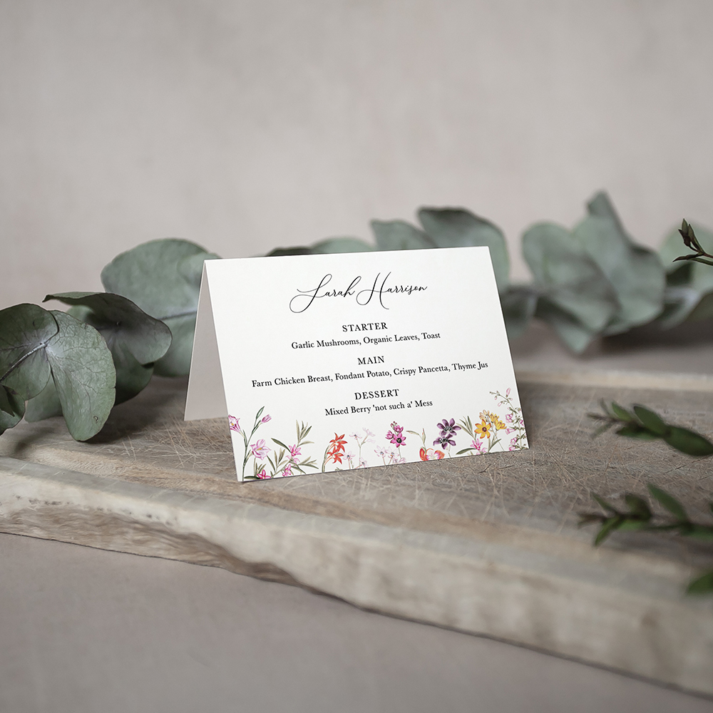 'Wild Botanical' Menu Place Card