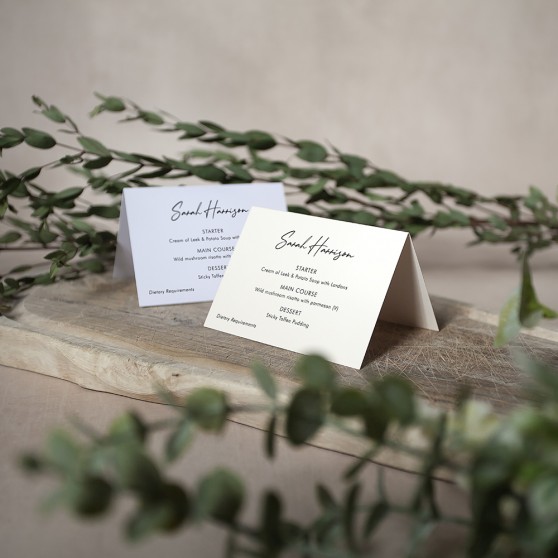 'Calligraphy 8' Menu Place Card