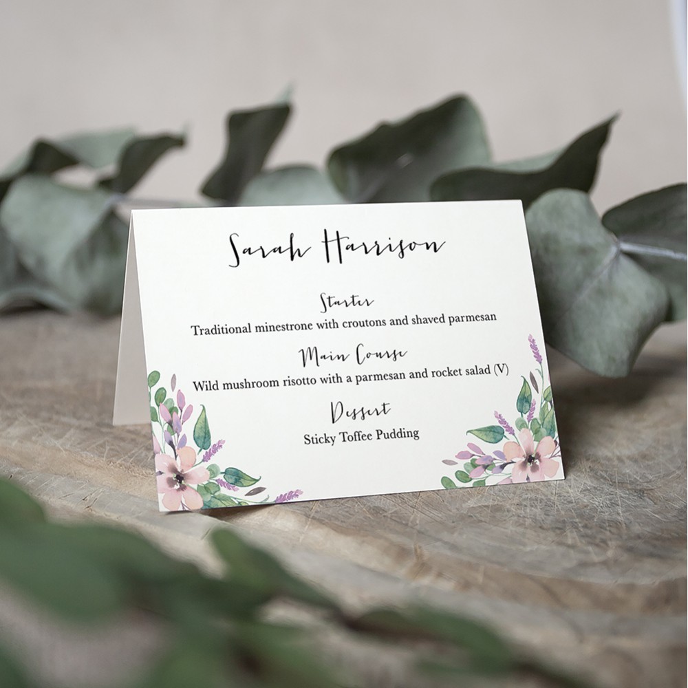 'Chloe' Menu Place Card