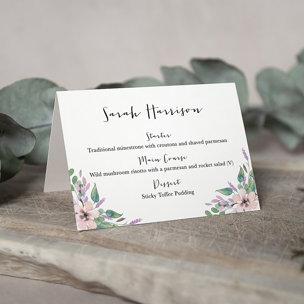 'Chloe' Menu Place Card