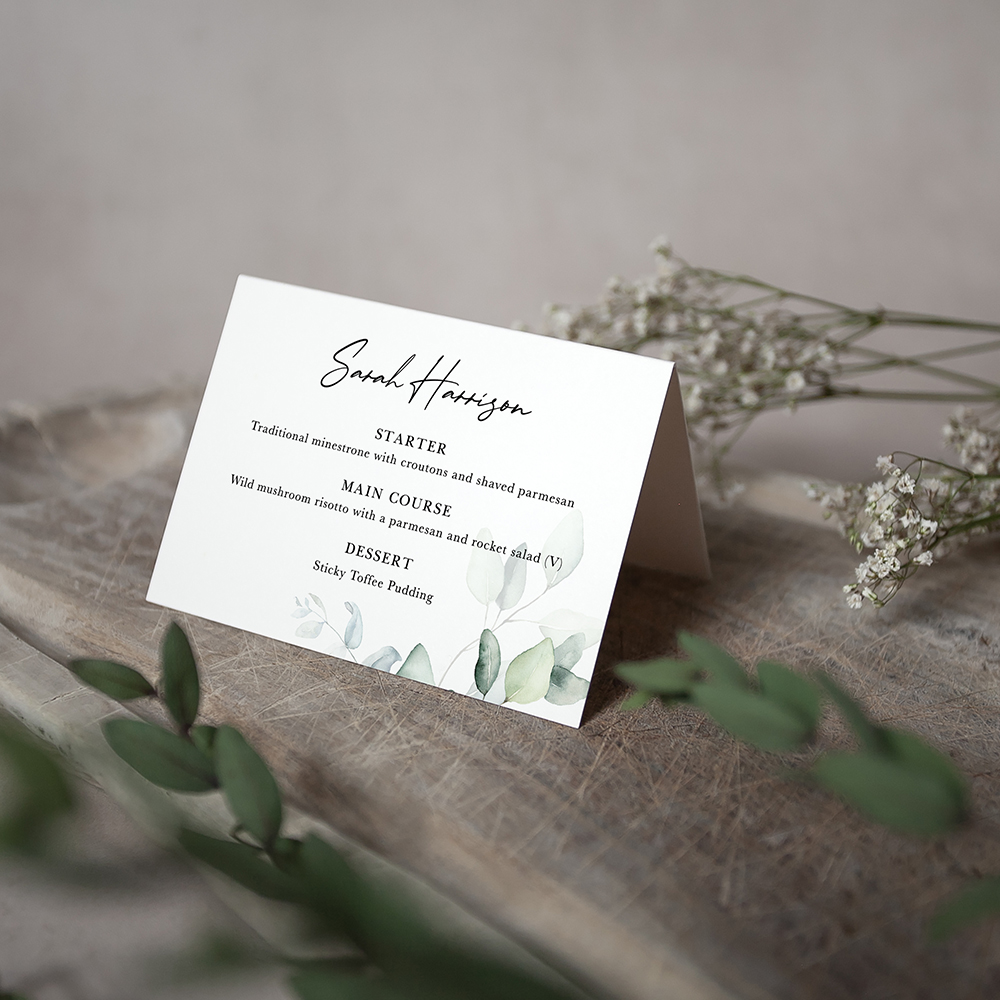 'Dreamy Eucalyptus' Menu Place Card