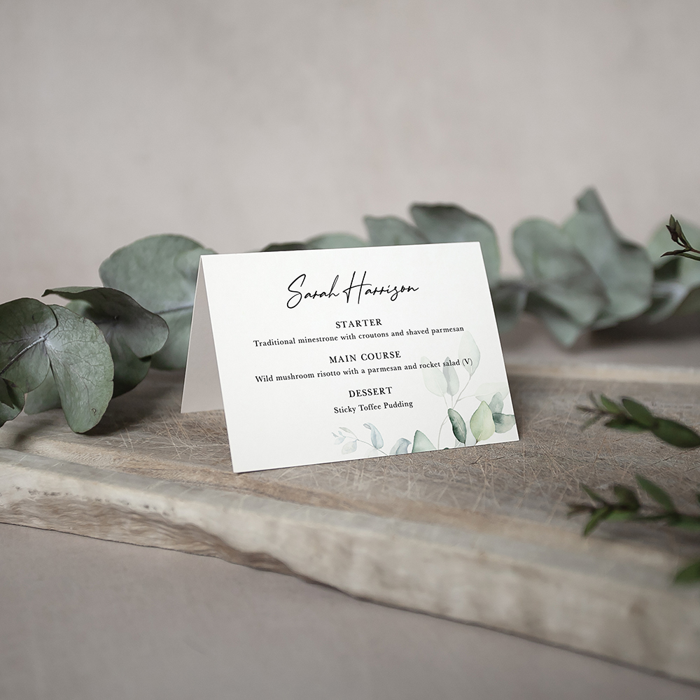 'Dreamy Eucalyptus' Menu Place Card