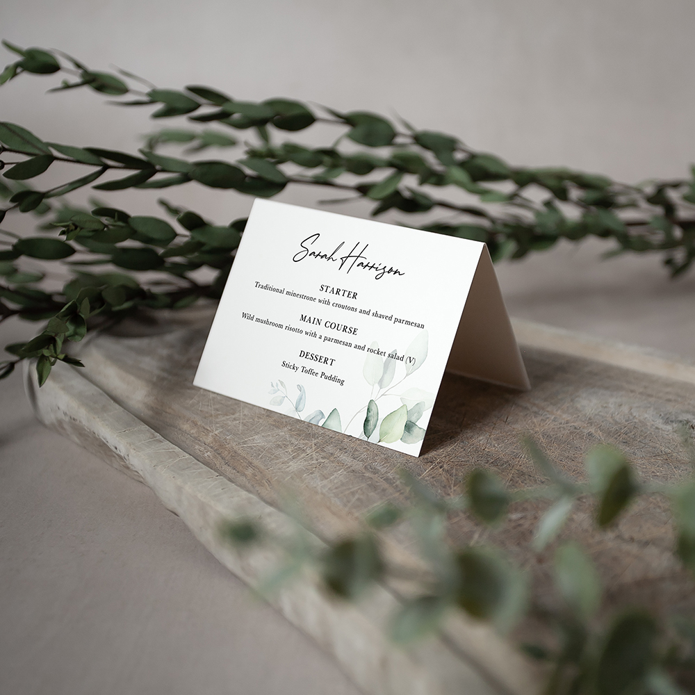 'Dreamy Eucalyptus' Menu Place Card