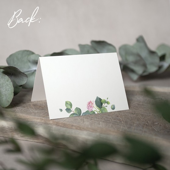 'Eucalyptus Blush' Menu Place Card