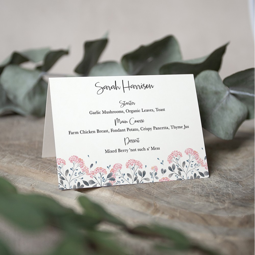 'Felicity' Menu Place Card