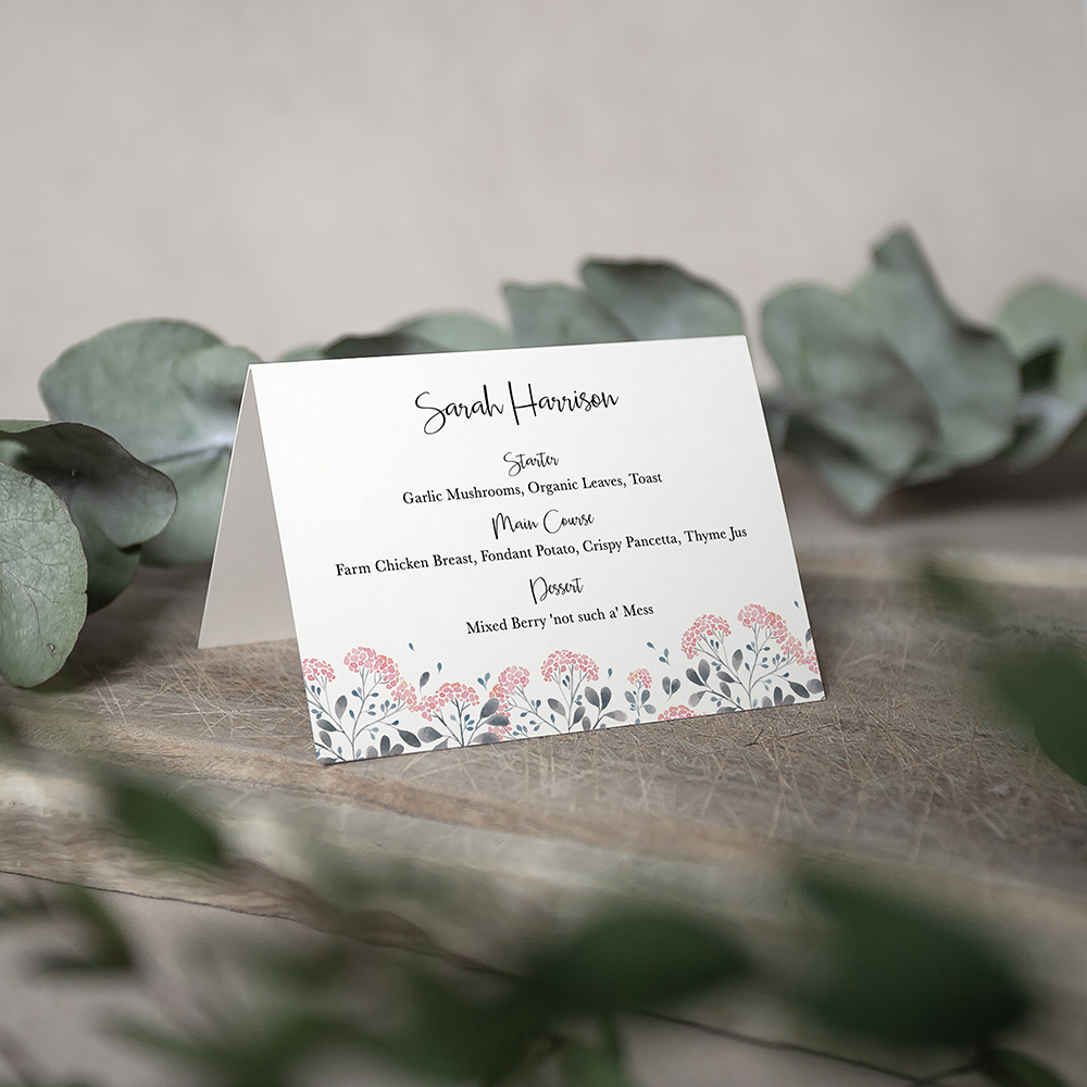 'Felicity' Menu Place Card