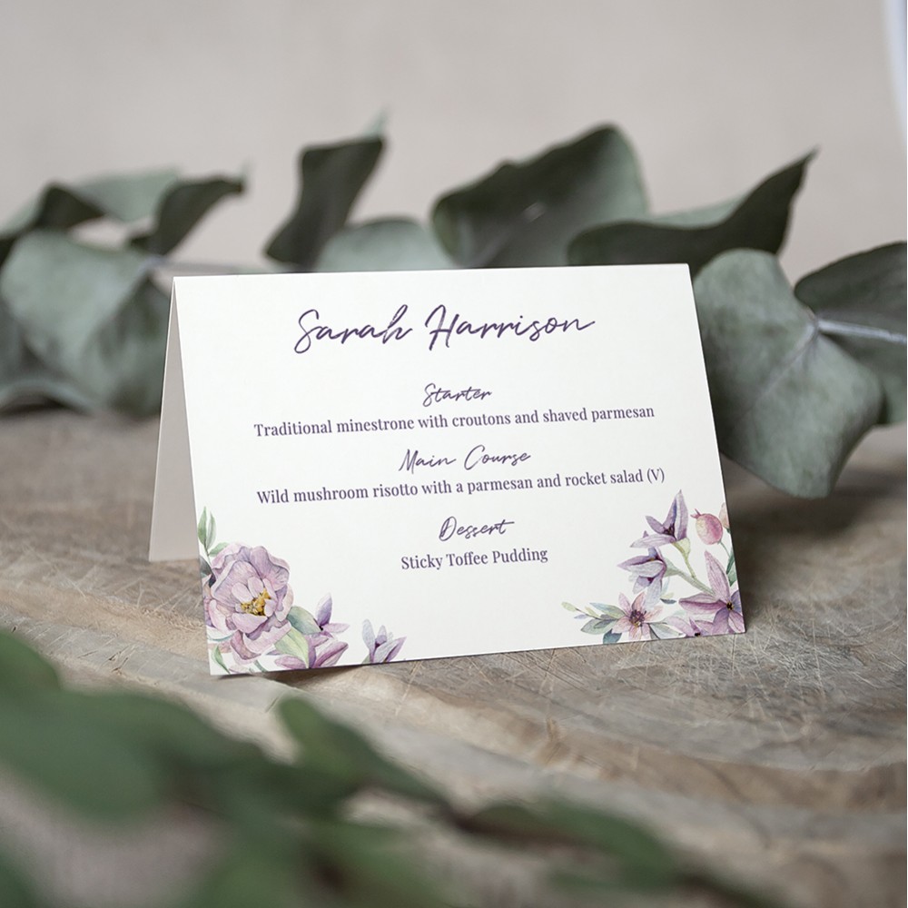 'Henrietta Dawn' Menu Place Card