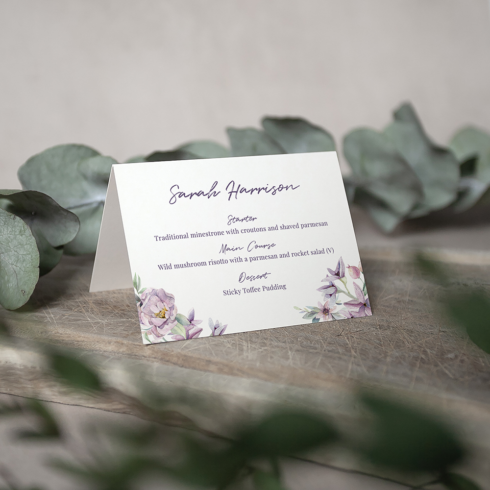 'Henrietta Dawn' Menu Place Card