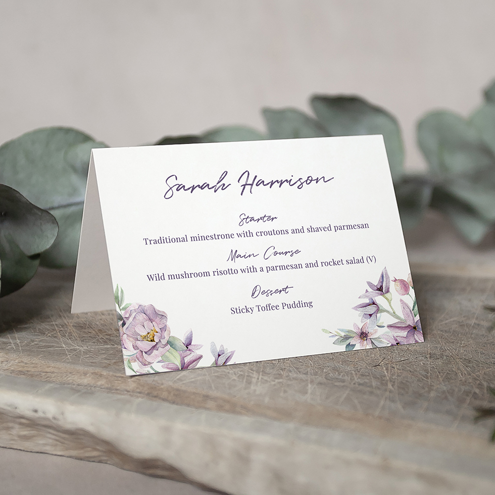 'Henrietta Dawn' Menu Place Card