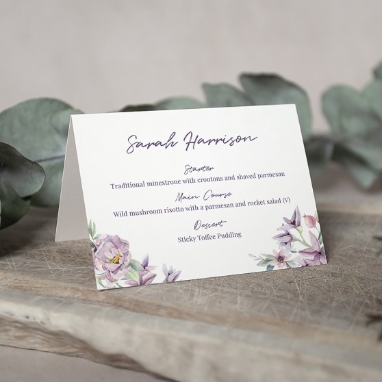 'Henrietta Dawn' Menu Place Card