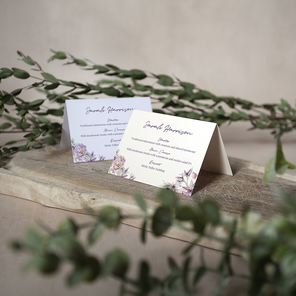 'Henrietta Dawn' Menu Place Card