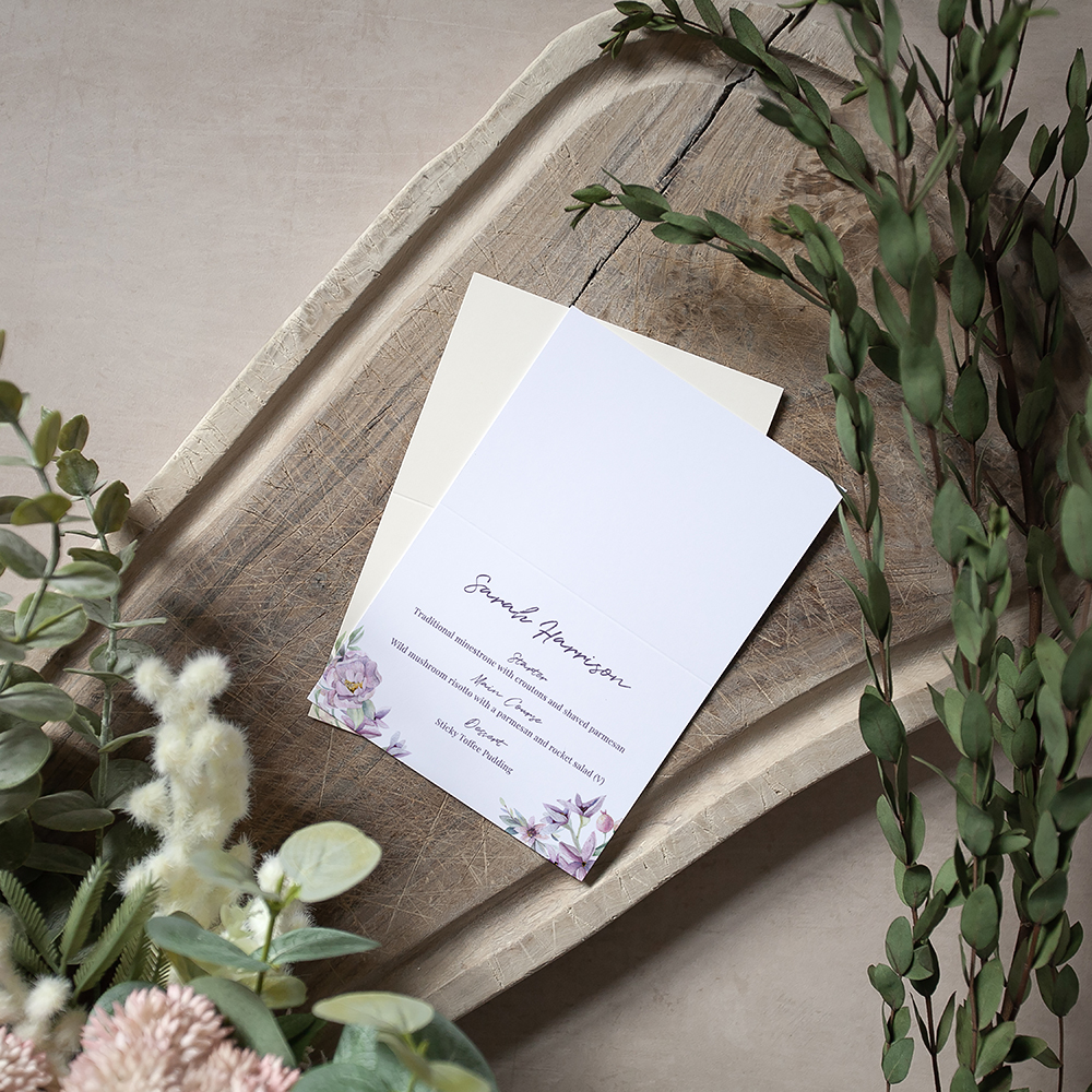 'Henrietta Dawn' Menu Place Card