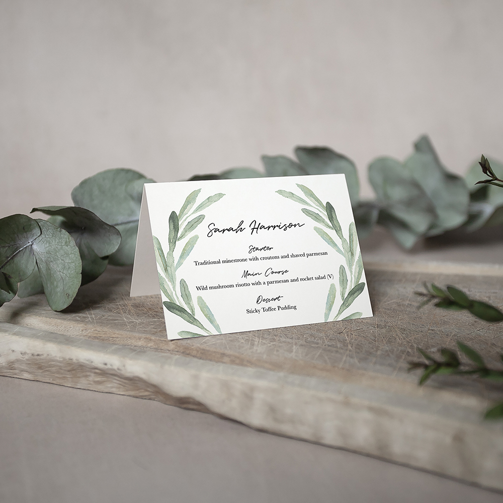 'Olive' Menu Place Card