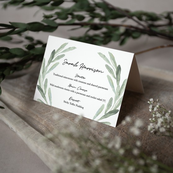 'Olive' Menu Place Card