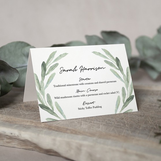 'Olive' Menu Place Card