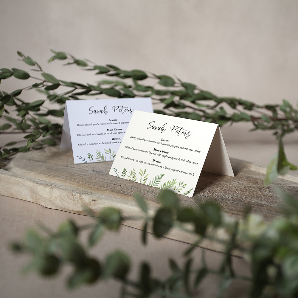 'Ophelia' Menu Place Card
