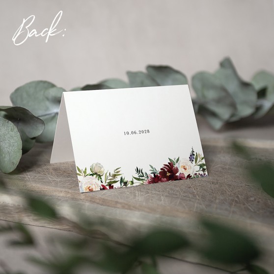 'Red Velvet' Menu Place Card