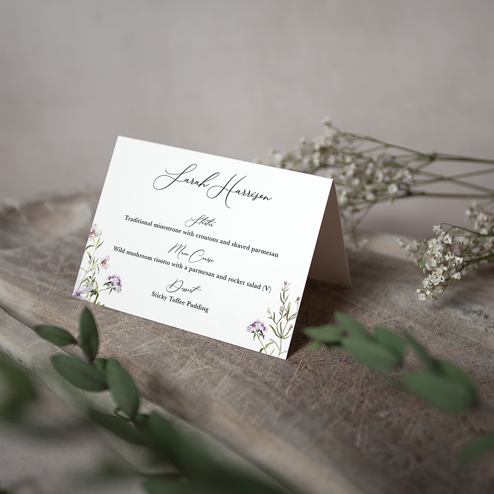'Spring Blush SC13' Menu Place Card