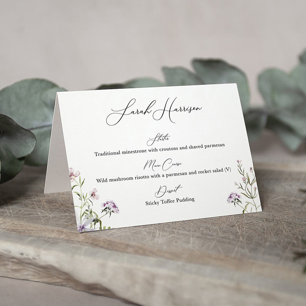 'Spring Blush SC13' Menu Place Card