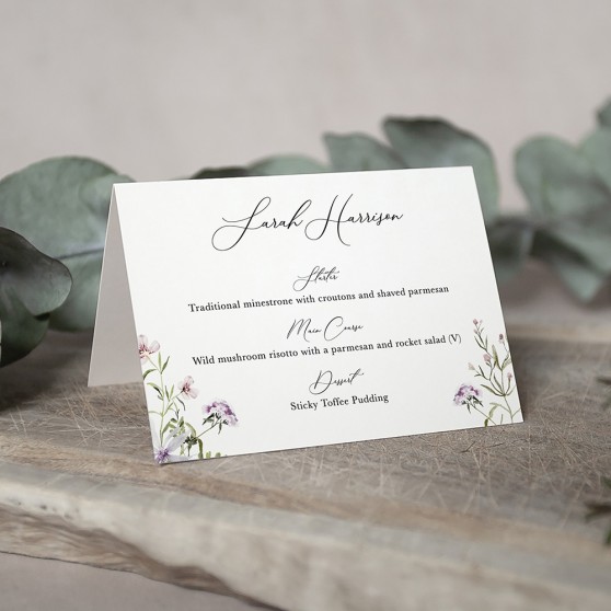'Spring Blush SC13' Menu Place Card