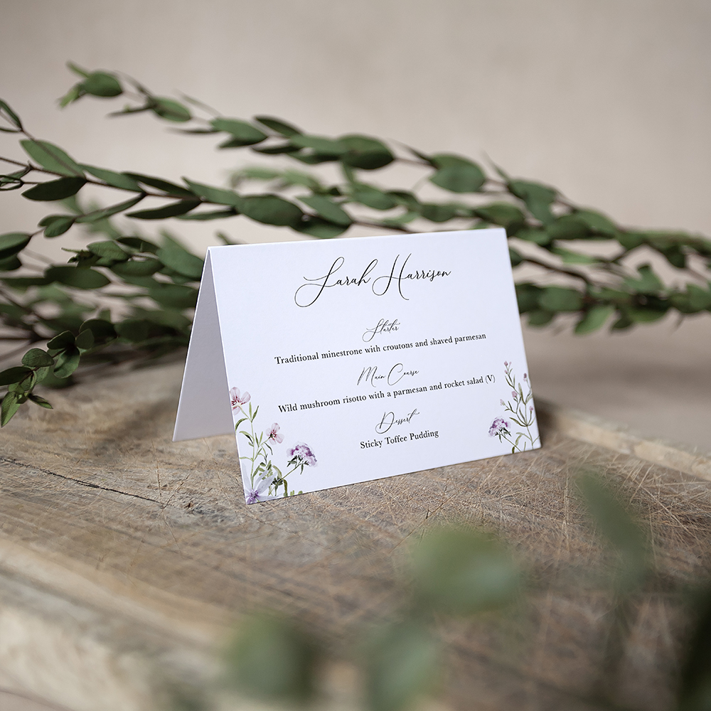 'Spring Blush SC13' Menu Place Card