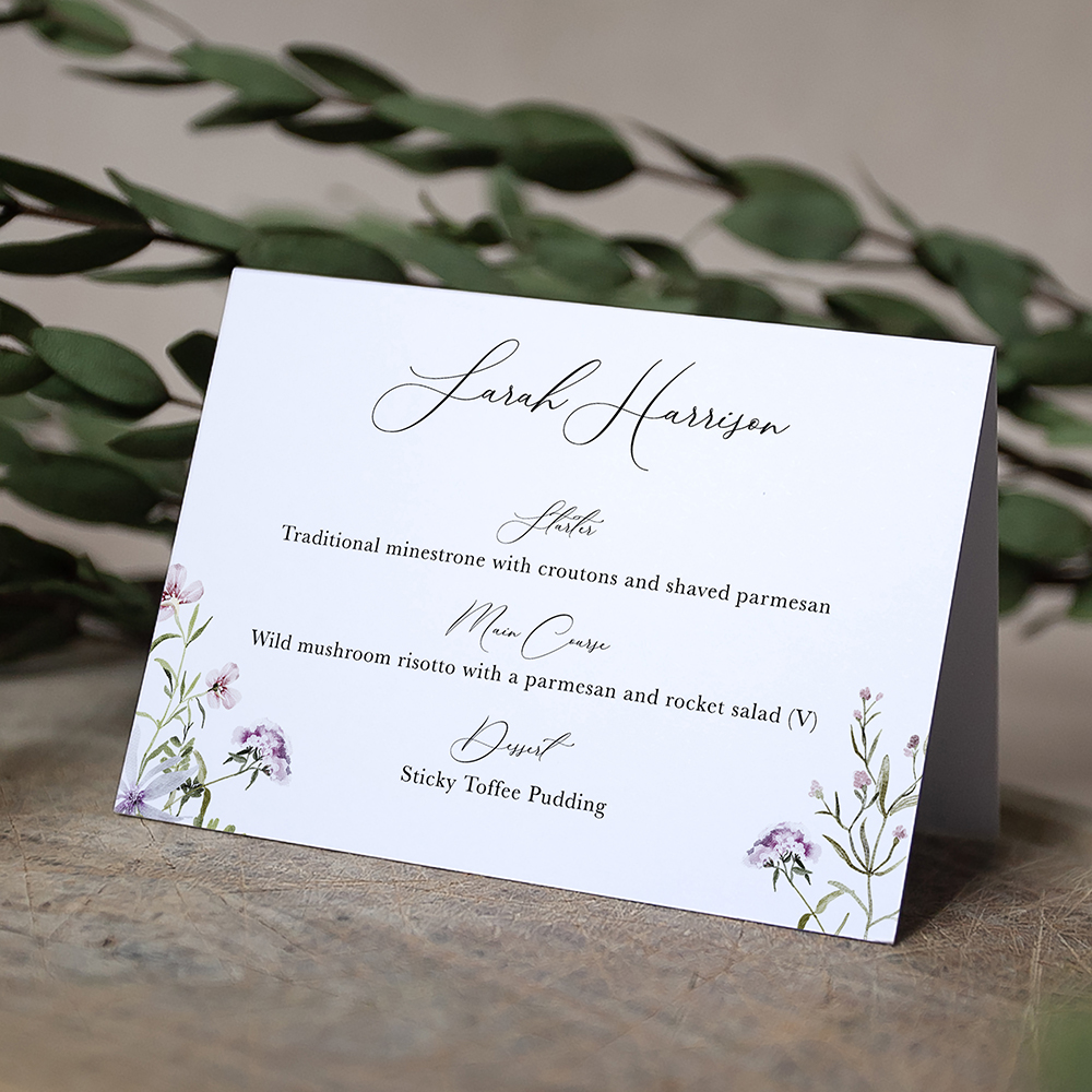 'Spring Blush SC13' Menu Place Card