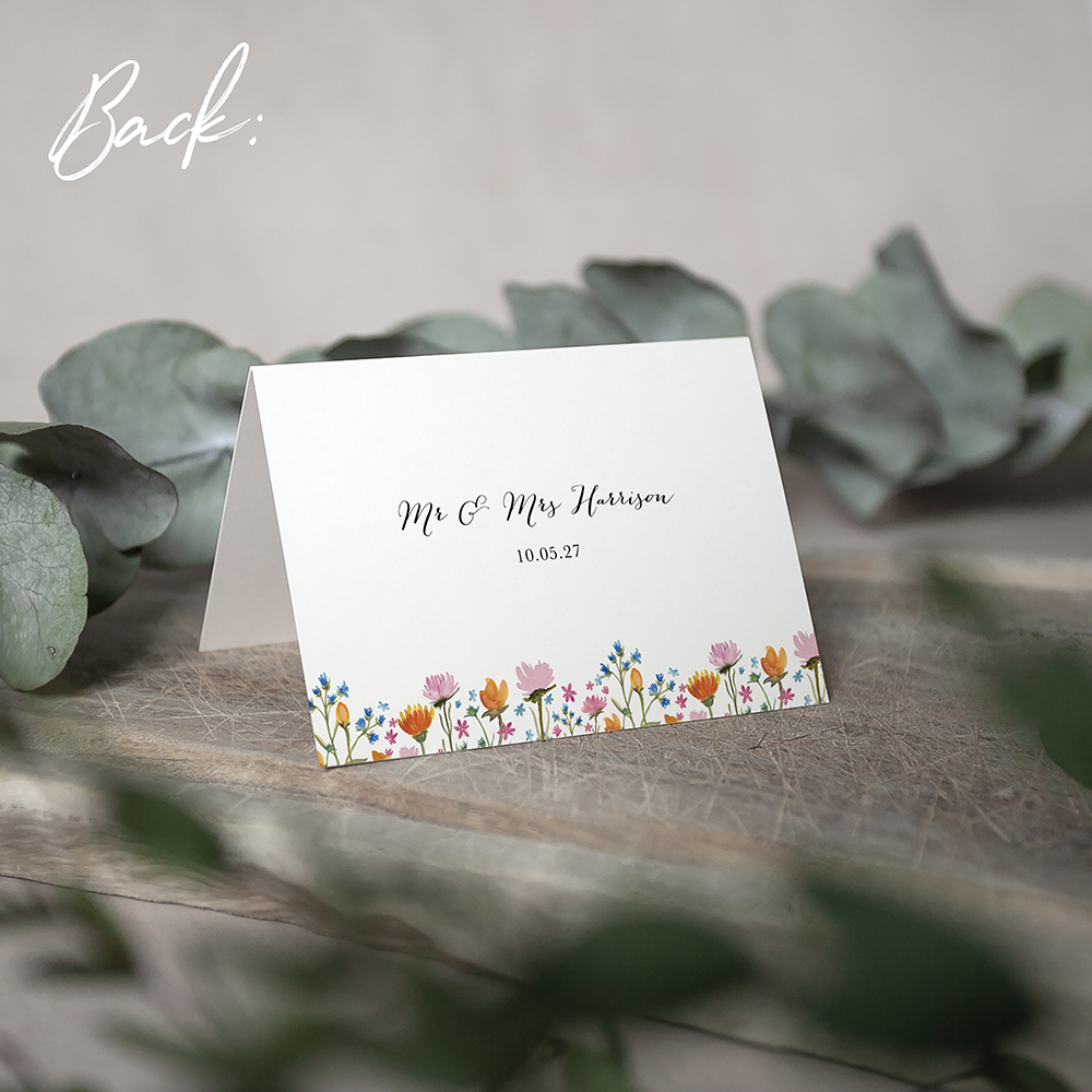'Wild Floral' Menu Place Card
