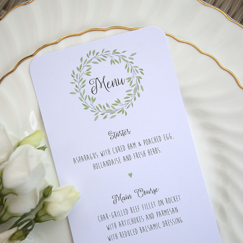 'Autumn Green' Slim Menu