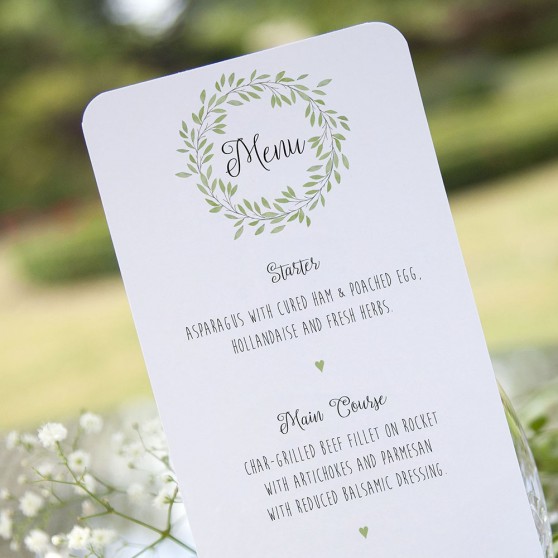 'Autumn Green' Slim Menu