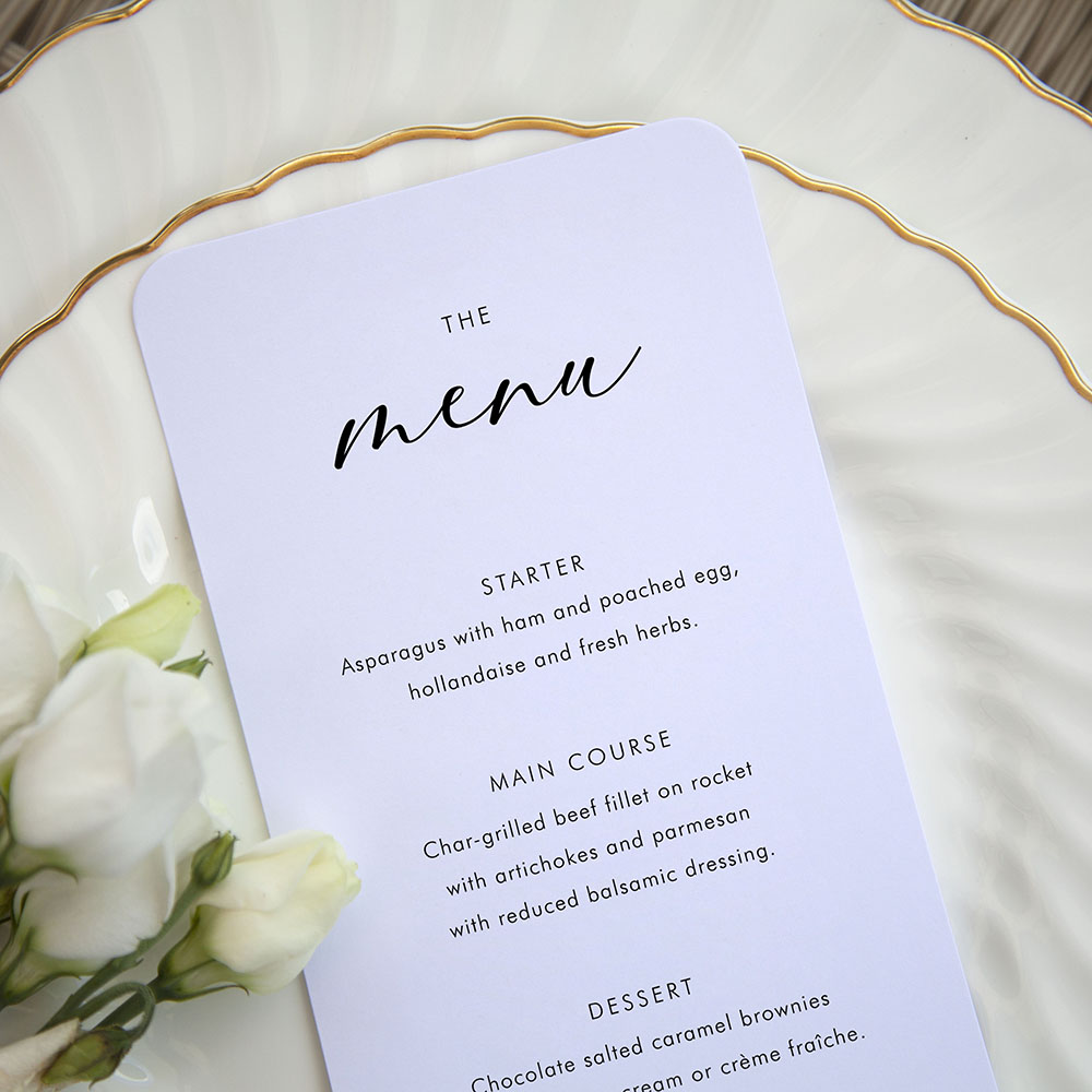 'Calligraphy 1' Slim Menu