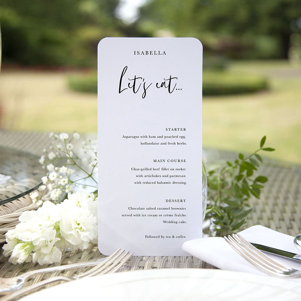 'Calligraphy 2' Slim Menu