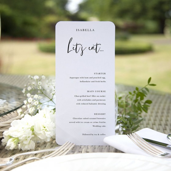 'Calligraphy 2' Slim Menu