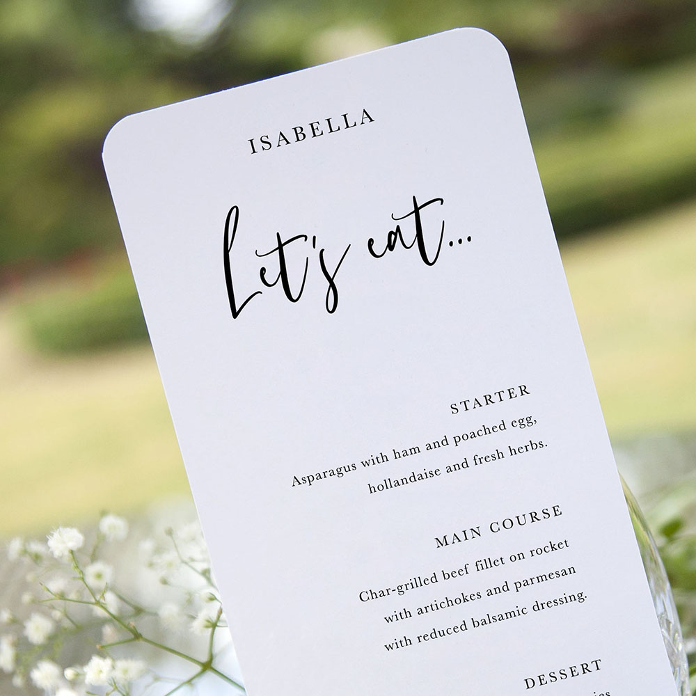 'Calligraphy 2' Slim Menu