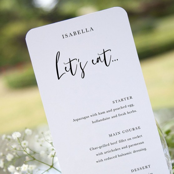 'Calligraphy 2' Slim Menu