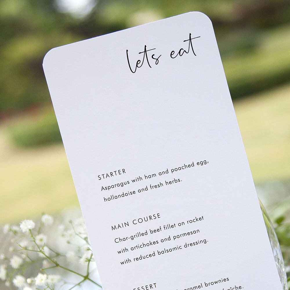 'Calligraphy 5' Slim Menu
