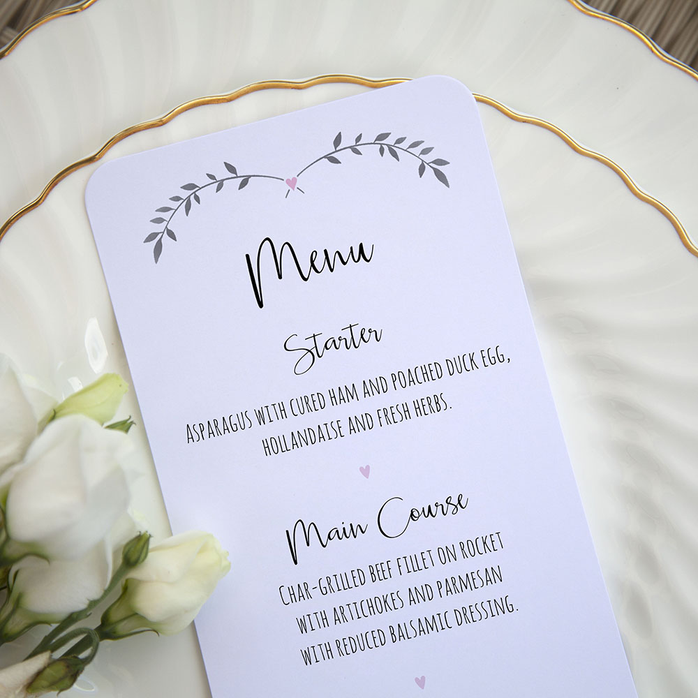 'Pink Ivy Design' Slim Menu