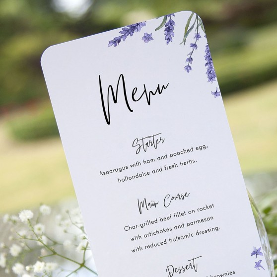 'Lavender L12' Slim Menu