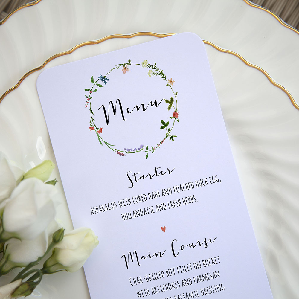 'Meadow Floral' Slim Menu
