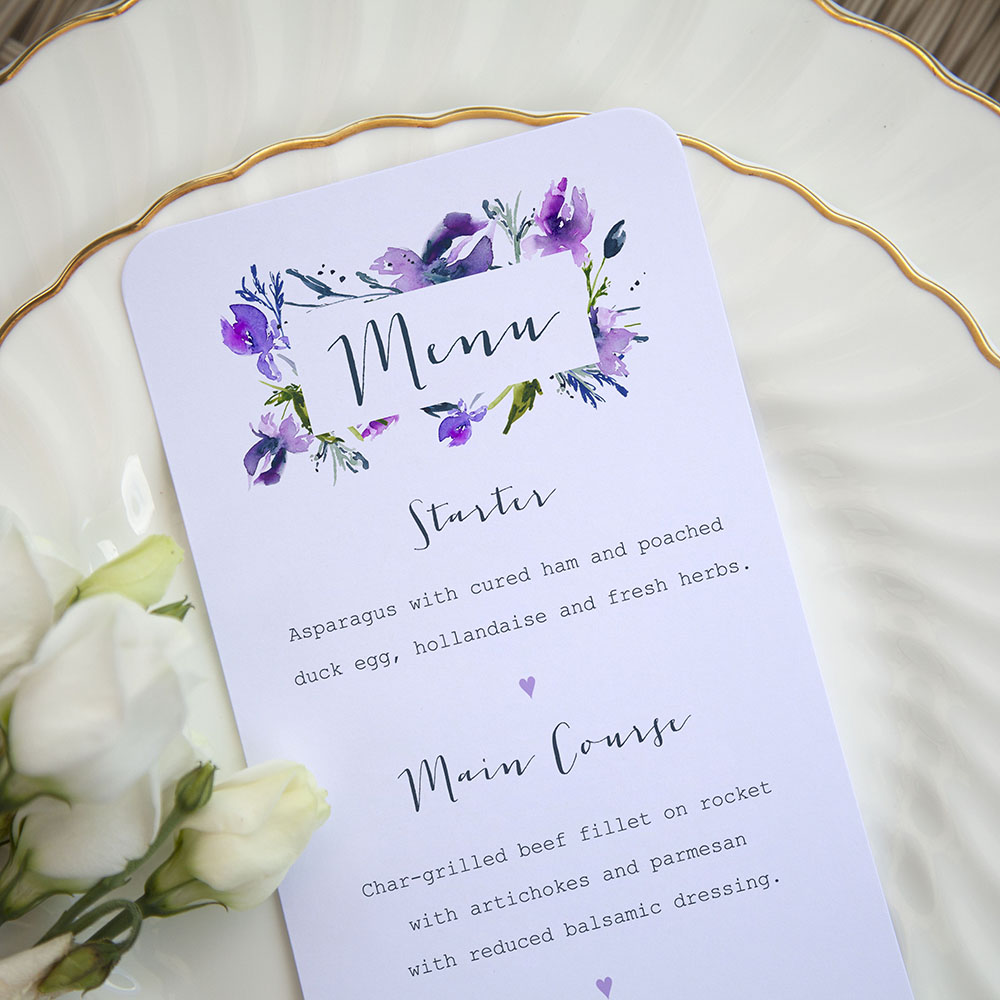 'Midnight Iris' Slim Menu
